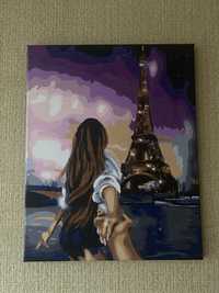 Картина «Дівчина в Парижі» ручної роботи