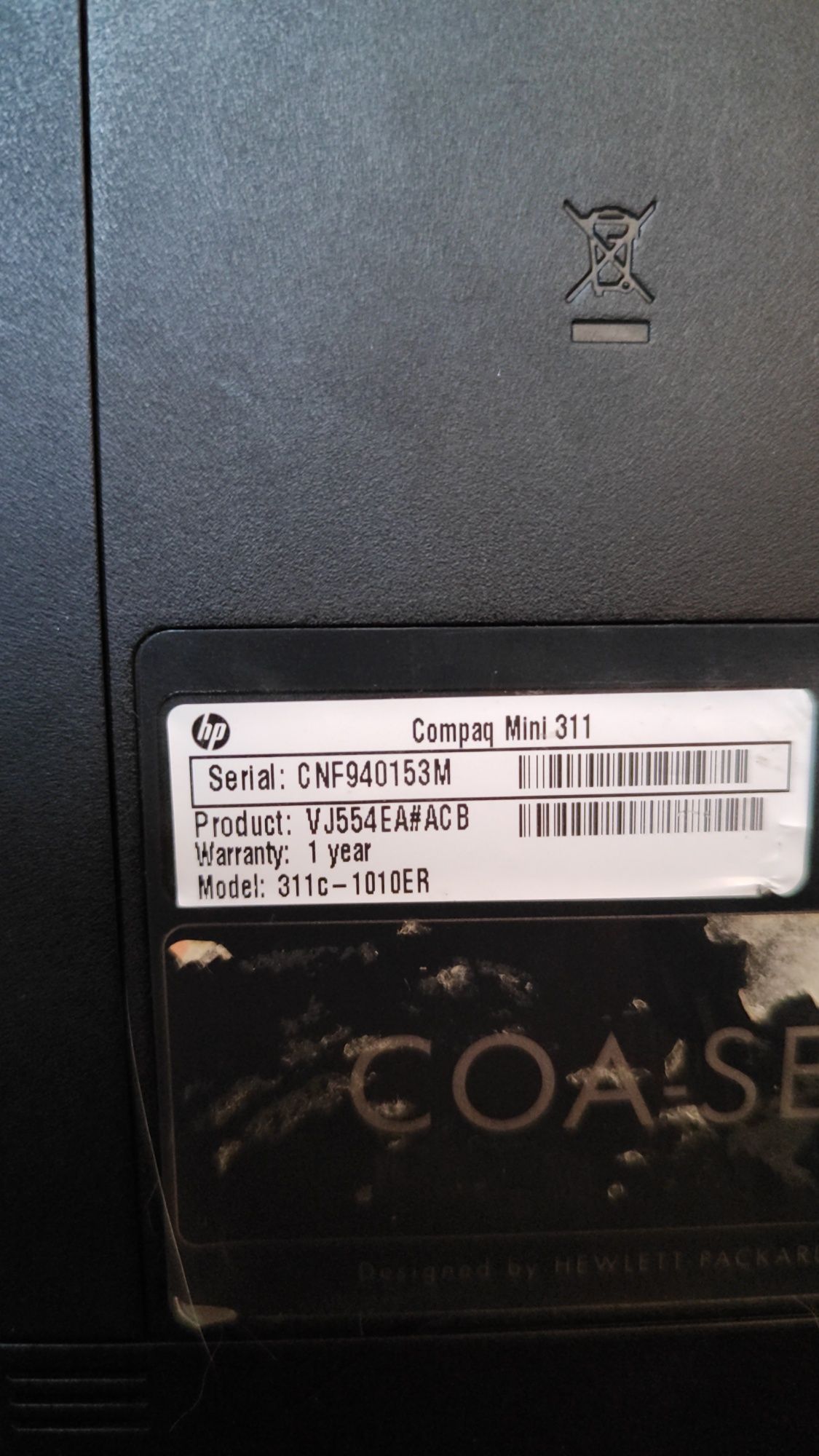 Продам нетбук compaq mini 311