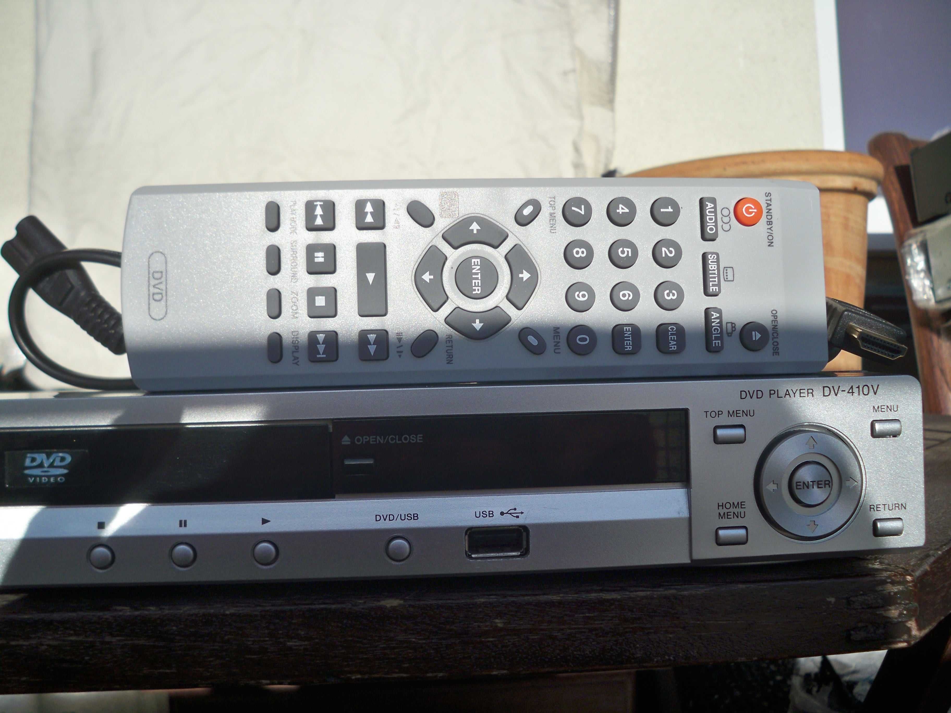 Pioneer DV-410 srebrny odtwarzacz dvd, pilot, USB, kabel hdmi