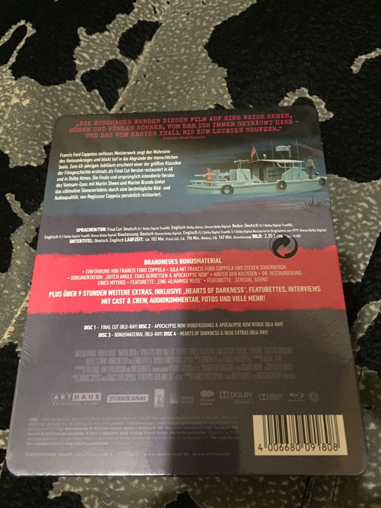 Стилбук/Steelbook “Apocalypse Now Limited Edition” 4-Disc Blu-ray