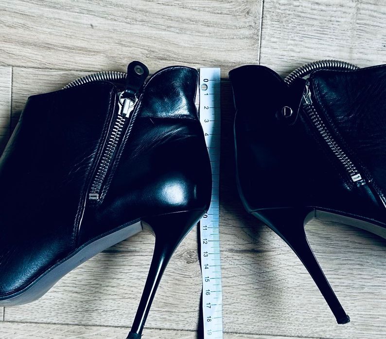 Czarne botki VENEZIA skóra naturalna