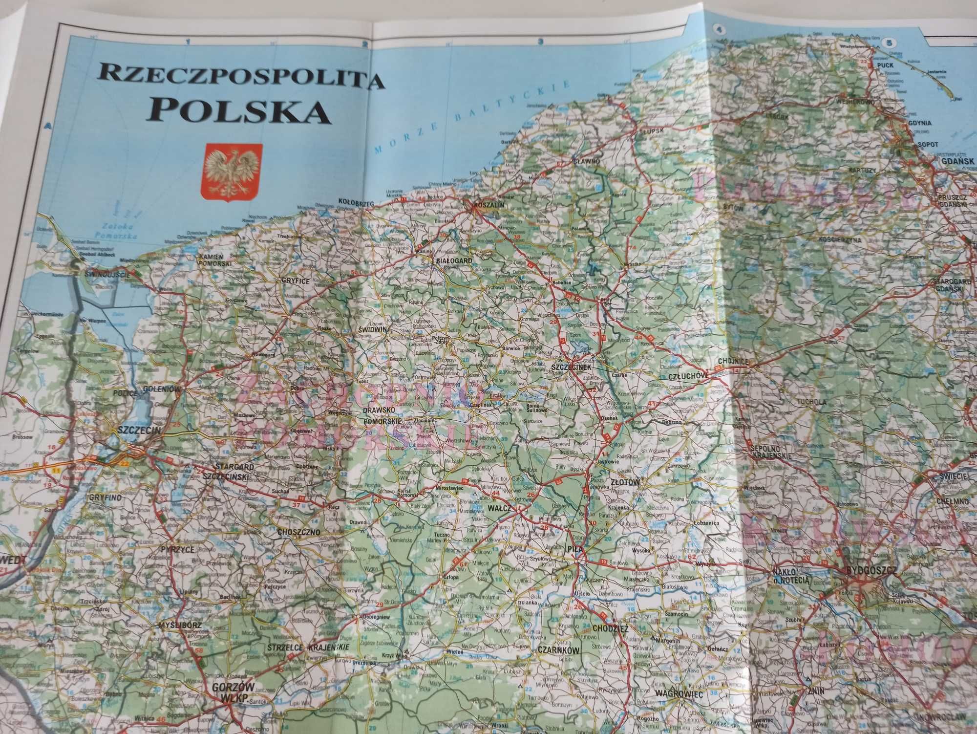 Mapa samochodowa Polski Orlen 2000/2001 stan bdb