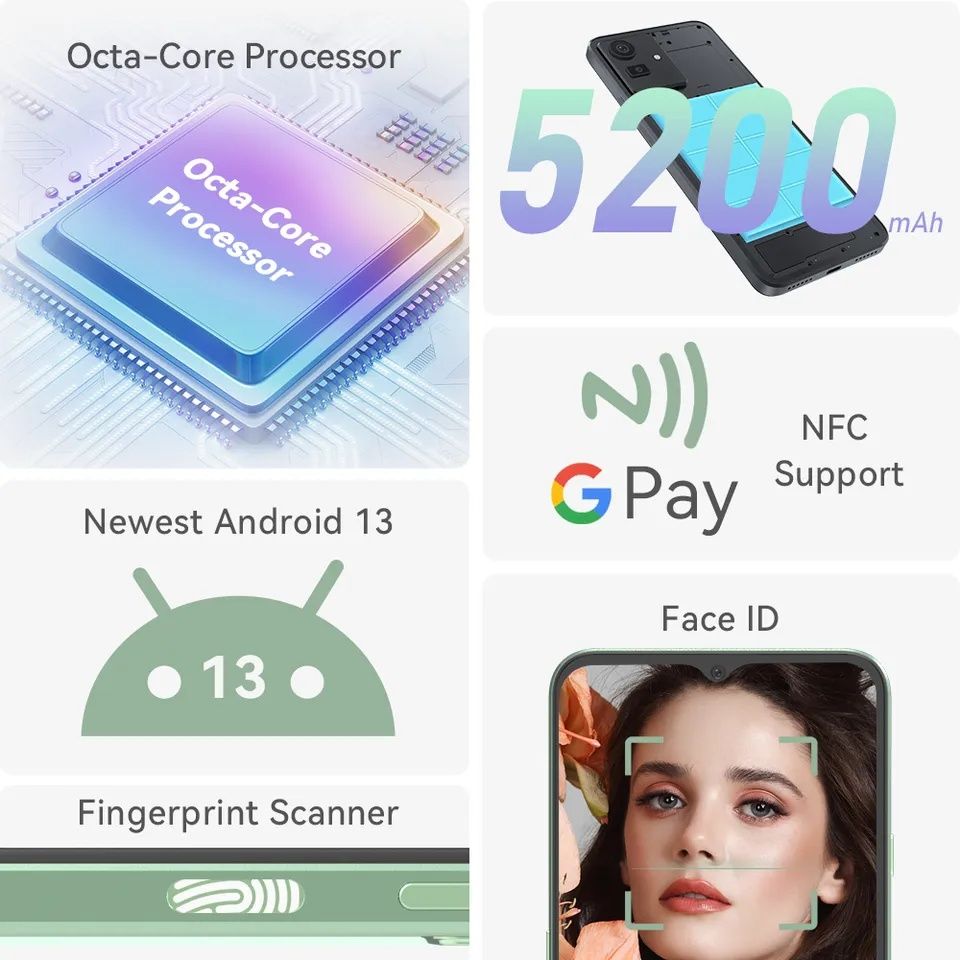Смартфон Cubot Note 50 6,56" 90Hz 16/256GB NFC 5200mAh 50MP An13+Чохол