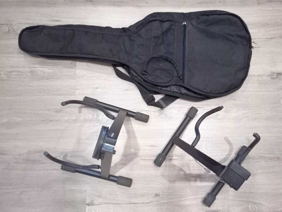 Tripés dobráveis para guitarra, saco guitarra