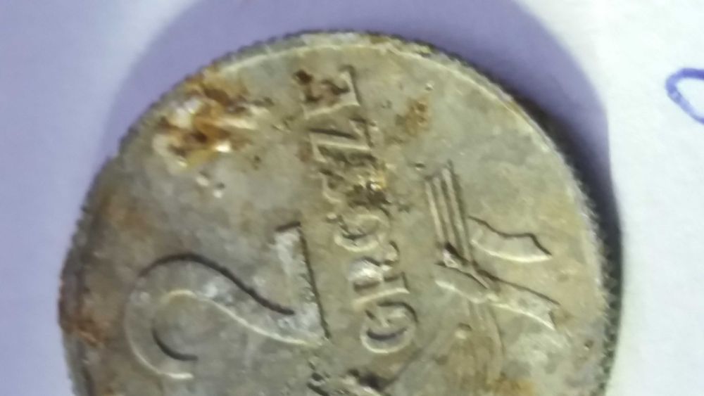 P M489, stara moneta 2 gr grosze 1949 destrukt
