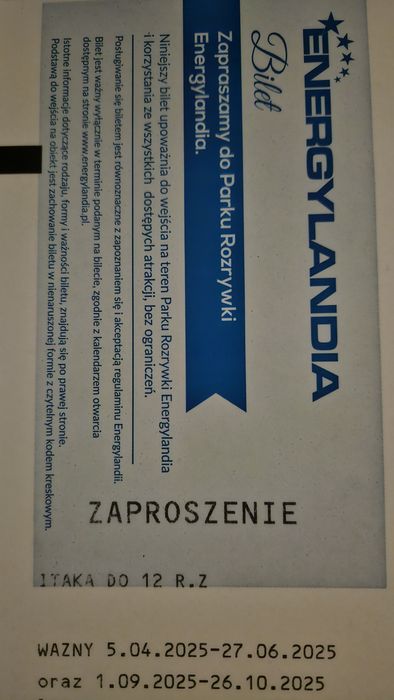 Bilet Energylandia