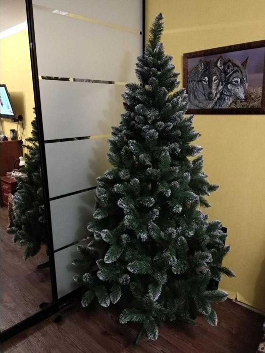 Снежная Королева|1м искусственная новогодняя елка|ель с бел. кончиками