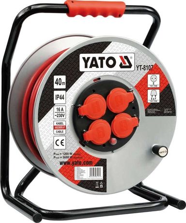 Подовжувач YATO 40M 3G 2.5MM IP44 16A / 230V гумова ізоляція YT-8107