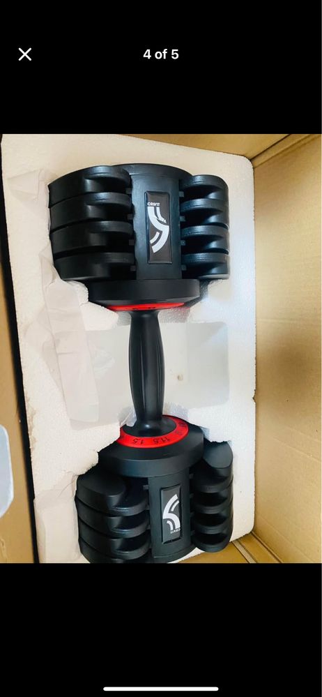 Conjunto de Halteres Ajustáveis Crivit – Excelente Estado