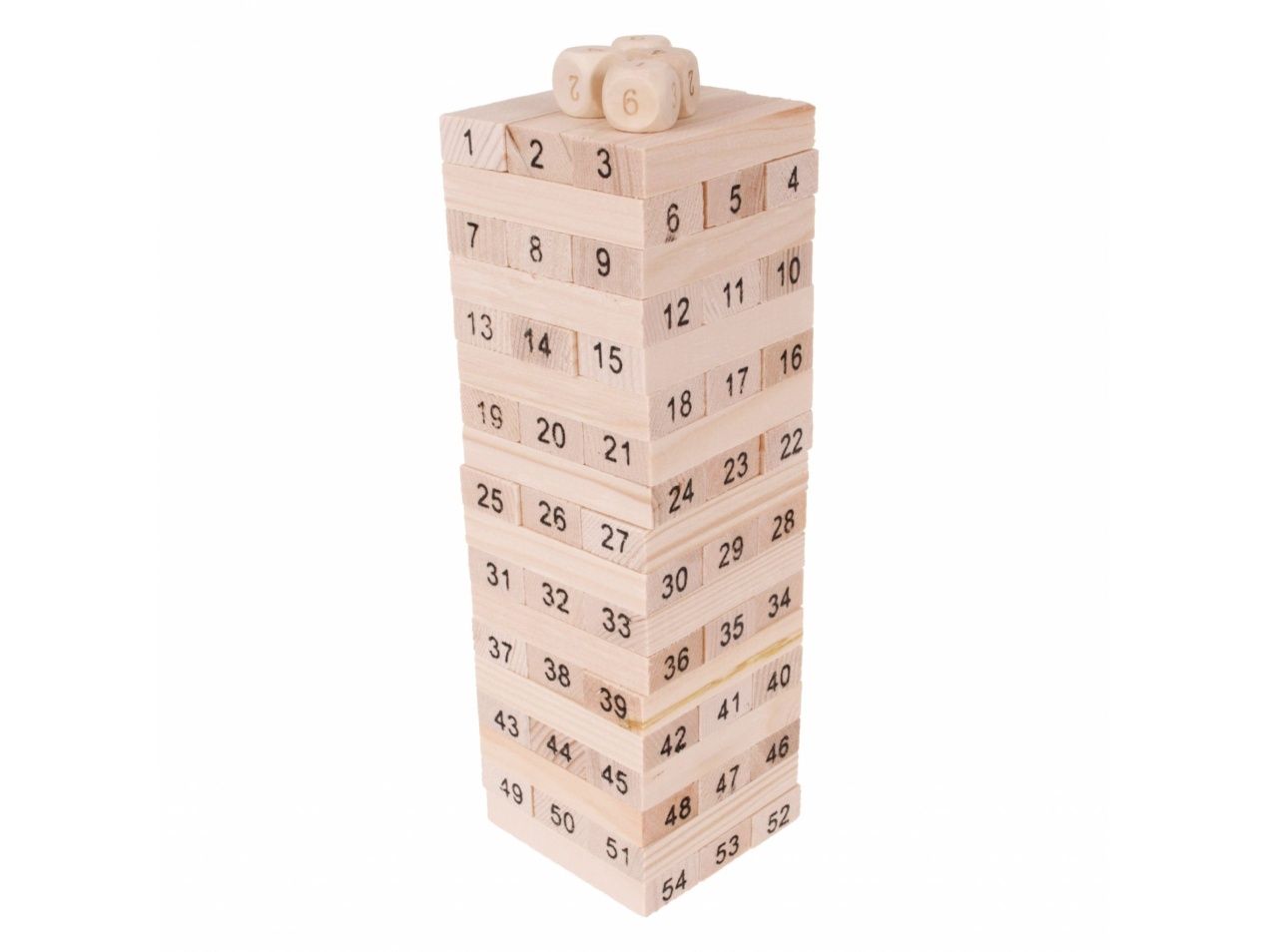 Wieża Jenga drewniana gra 54 elementy M dla dzieci domino