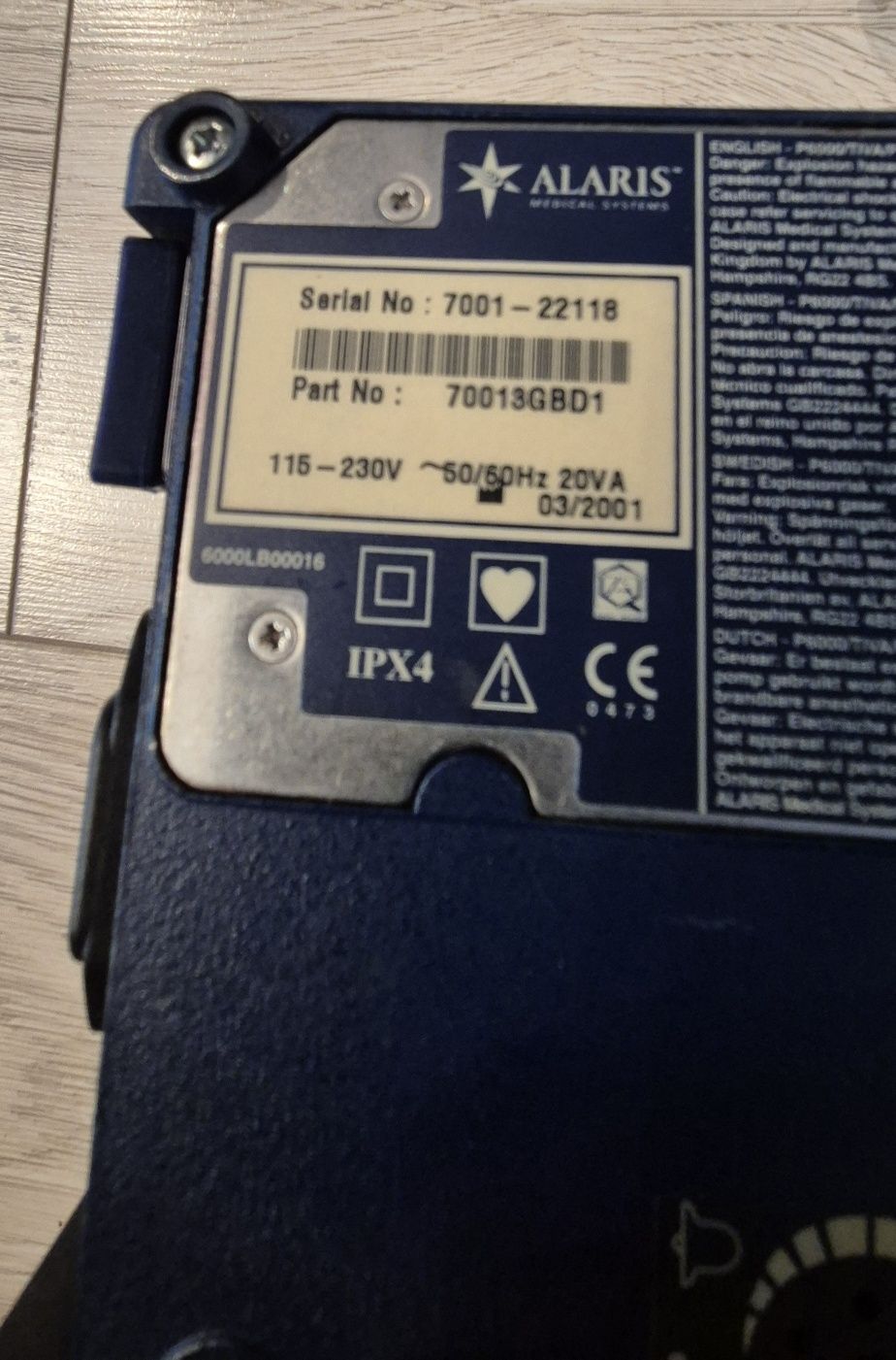 Pompa strzykawkowa Alaris IVAC p7000