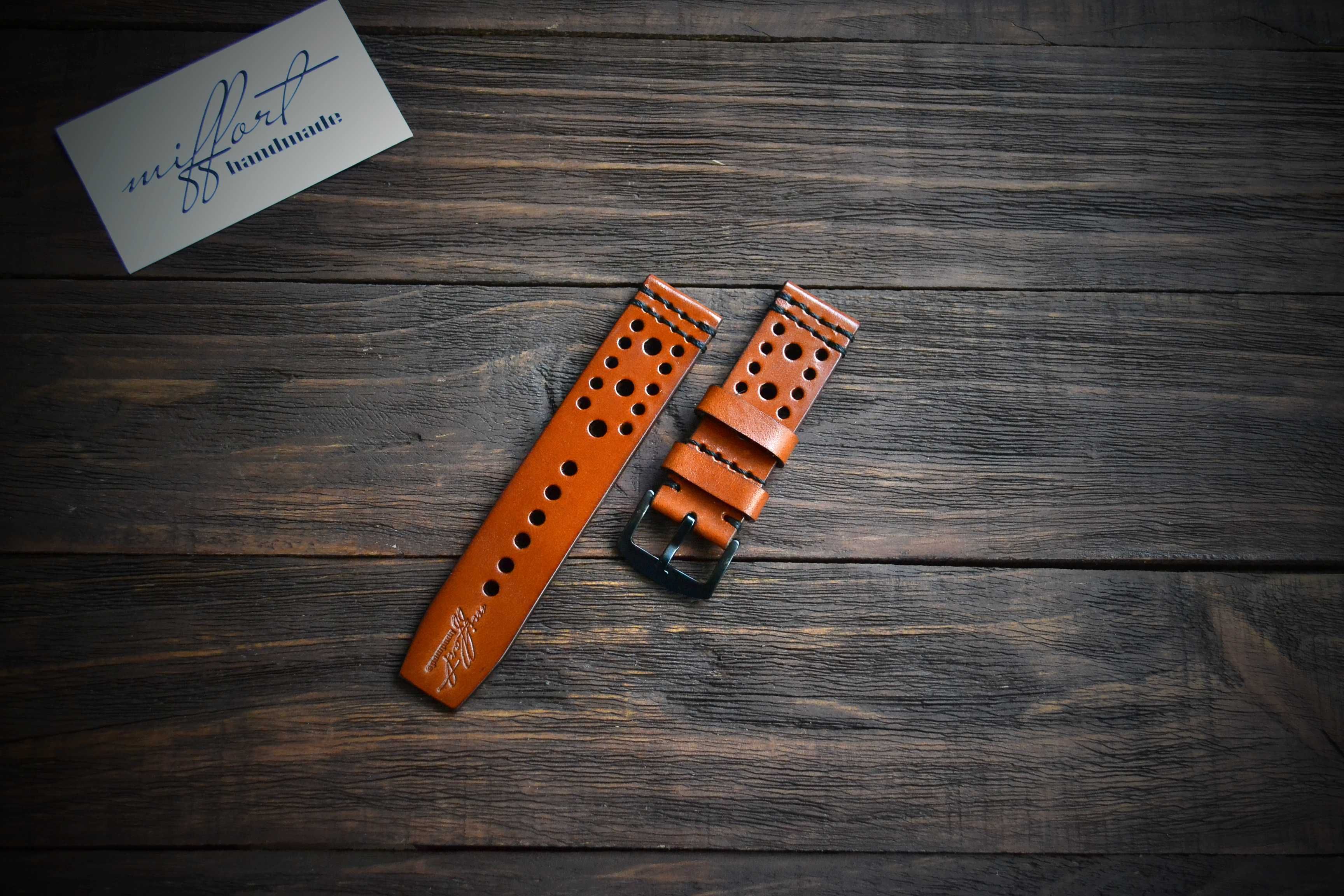 Шкіряний ремінець для годинника. Ручна робота. Handmade. Дніпро