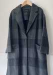 Massimo Dutti Płaszcz w kratkę z wełną