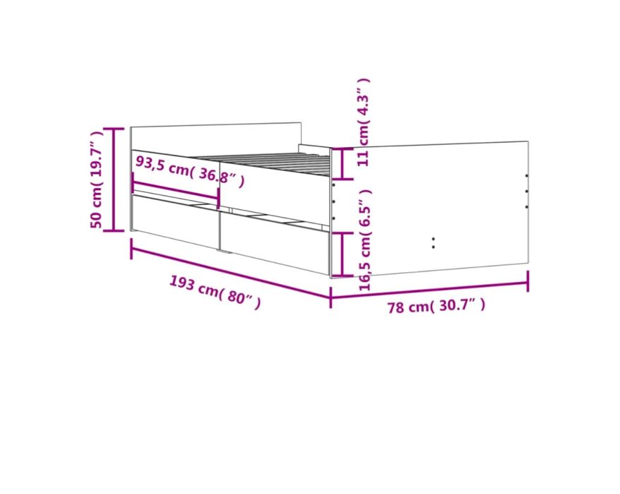 Cama Solteiro Branca