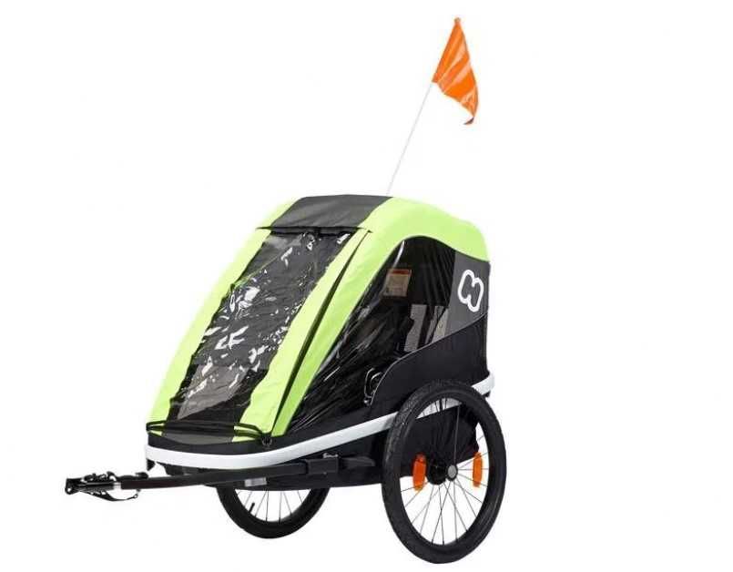Przyczepka rowerowa Hamax Avenida One dwa kolory Zielony/niebieski
