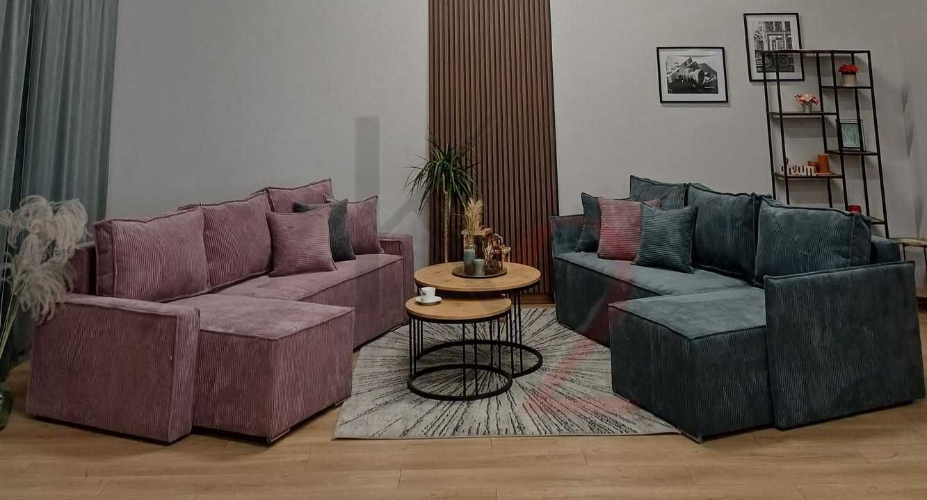 Narożnik Fabio Sofa Kanapa  Łóżko z  Funkcją spania Pojemnik +Gratis