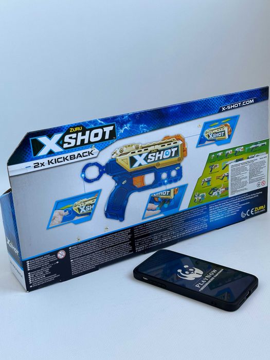 Бластер Zuru X-Shot Exsel Double Golden / Детский пистолет *