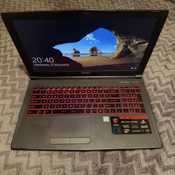 Laptop MSI GV62 i7-7700HQ/16GB/1TB+240SSD  MX150