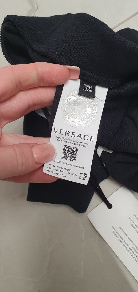 Spodnie Versace 3/6 miesiecy nowe oryginalne