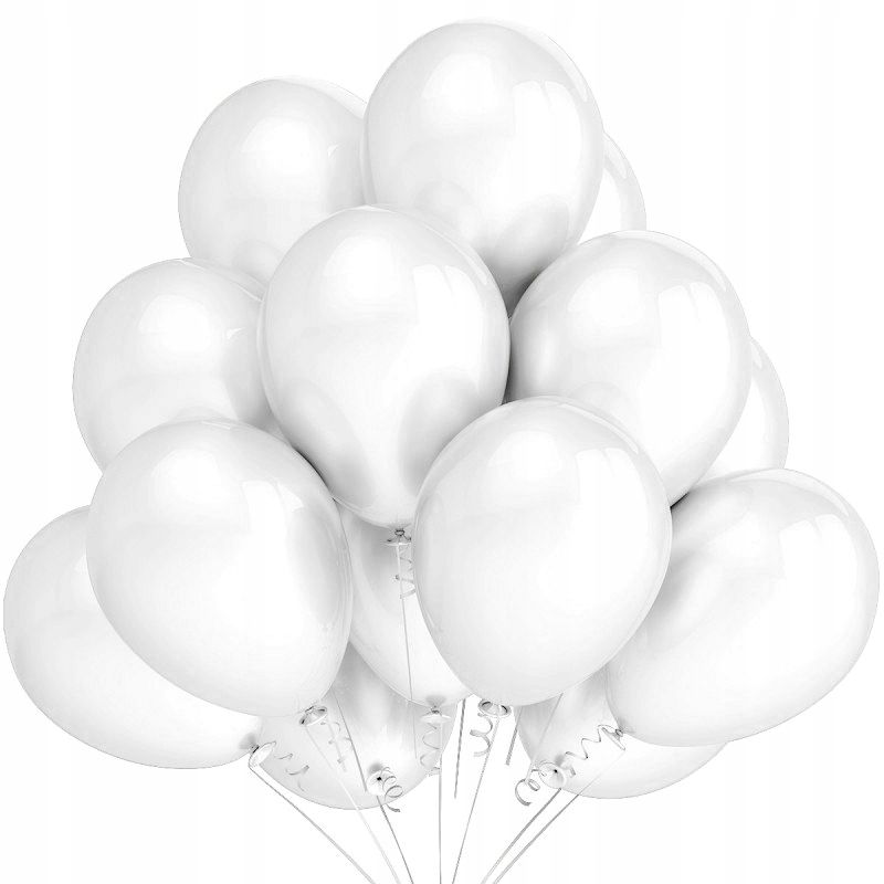balony lateksow 50sz białe pastelowe 25c na urodzin ylwester karnawał
