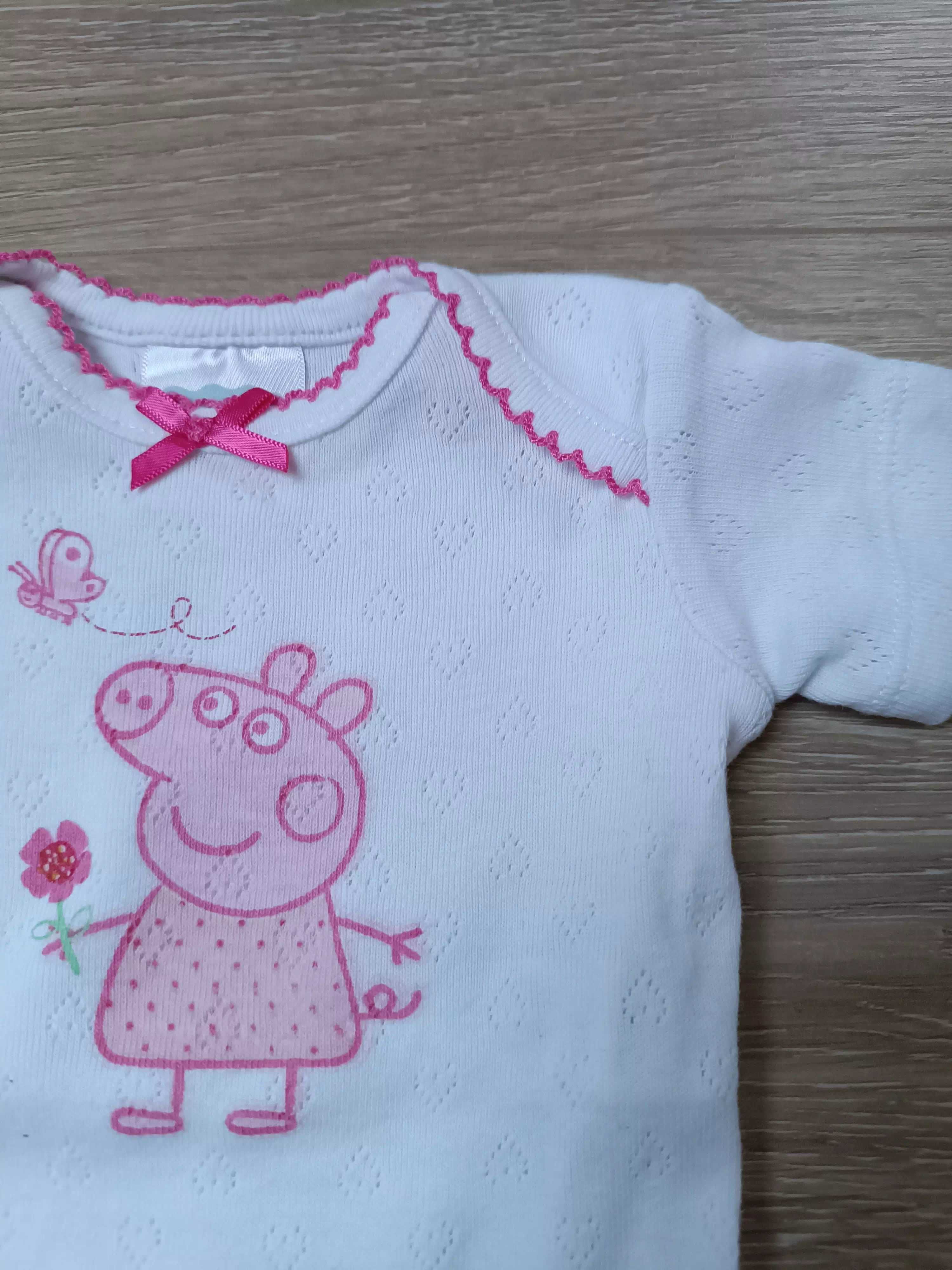 Body krótki rękaw x2 zwierzęta Peppa 'Bornino' 'Peppa Pig' 50/56