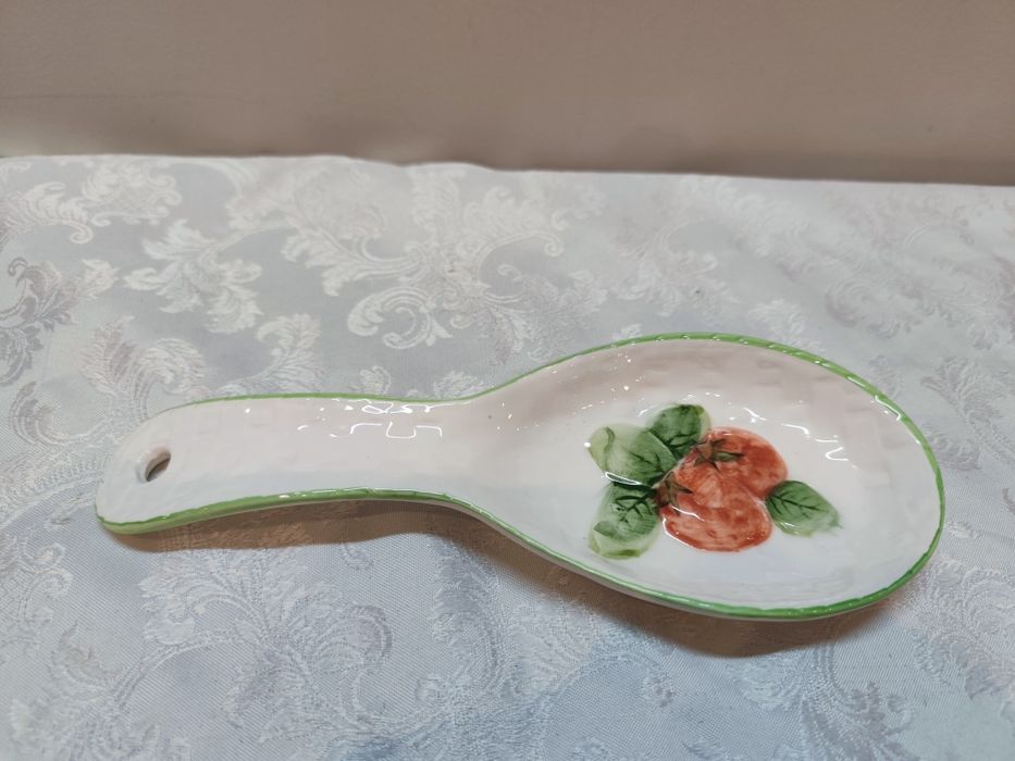 Vintage Podstawka pod Łyżkę L. Dake & Kin Amsterdam Ceramika Rustykaln