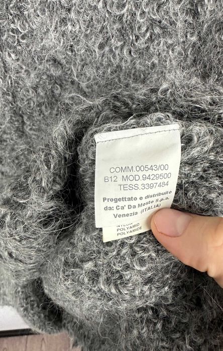 Kurtka moherowa Seventy Italy długi kardigan alpaka r. L