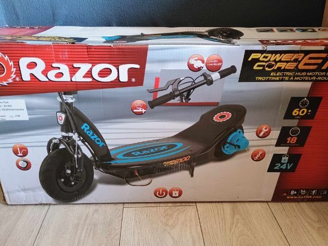 Hulajnoga elektryczna RAZOR E100 POWERCORE RED Alu