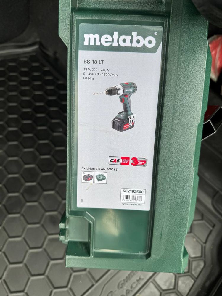 Шуроповерт Metabo BS18 LT новий