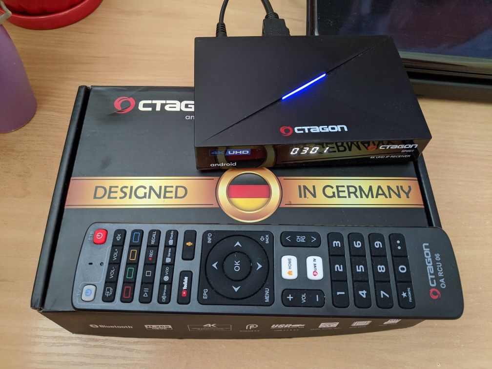 Приставка Octagon Spirit 4K з Германії UHD Smart Android TV з Wi-Fi і