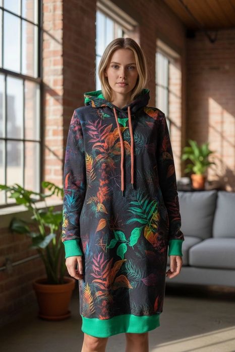 Auri Lili nowa sukienka - bluza Dharana piękny  wzór S/M