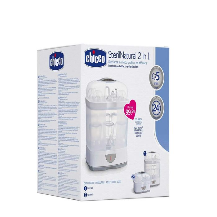 Chicco Esterilizador a Vapor de Biberões Elétrico 2 em 1