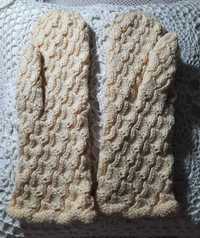 100% Wełna Hand made wełniane piękne rękawiczki z jednym palcem wełna