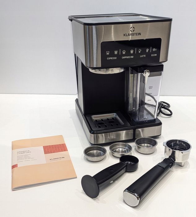 Kolbowy Ekspres Ciśnieniowy Klarstein Arabica Comfort 1350 W Srebrny