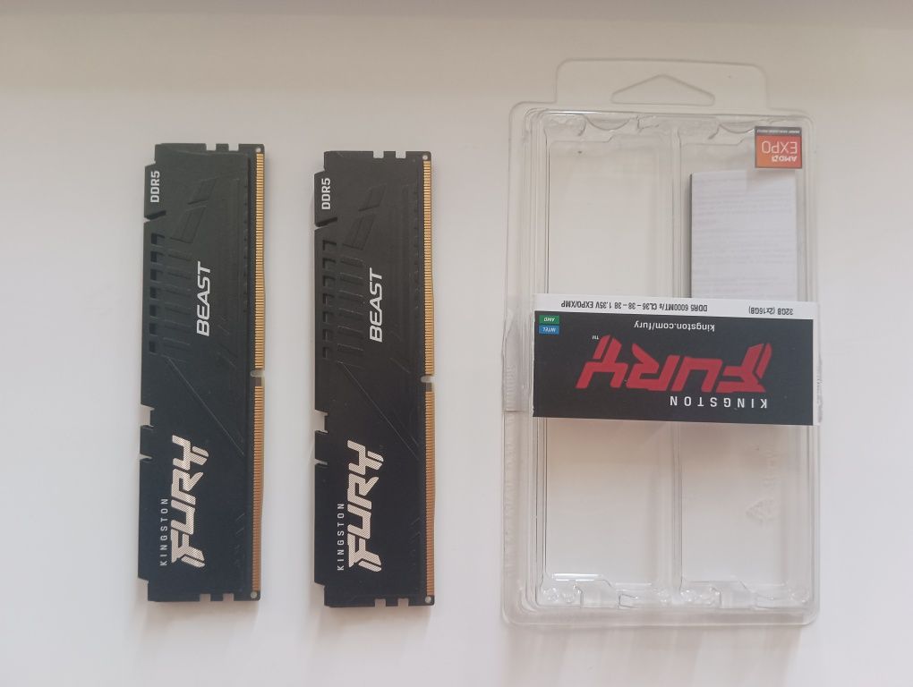 ОЗУ - Kingston FURY 32 GB DDR5 (2x16GB) 6000 MHz FURY Beast