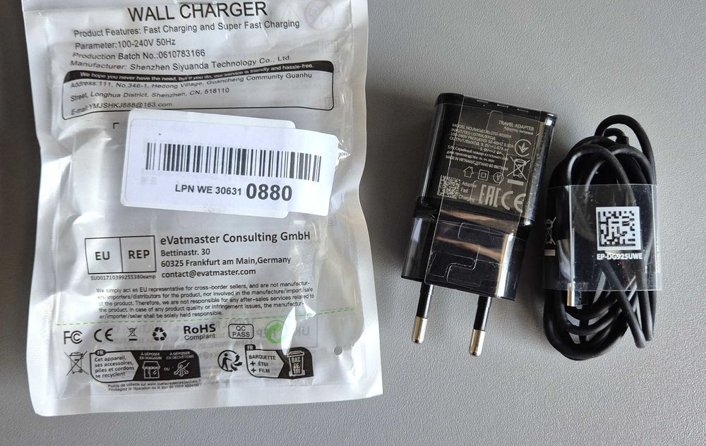 Ładowarka USB szybka z kablem USB typu C o długości 1,5 m do Samsung