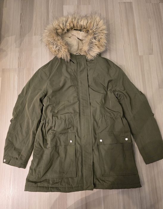 Kurtka damska parka zimowa PIMKIE jak nowa kolor khaki rozmiar L / 40