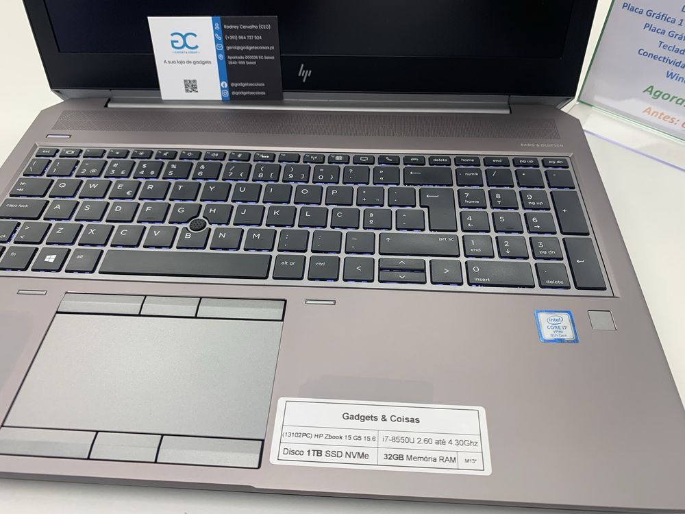 HP ZBook 15 G5 | i7-8550H | NVIDIA 4GB  | 1TB NVMe | 32GB RAM | Promoç