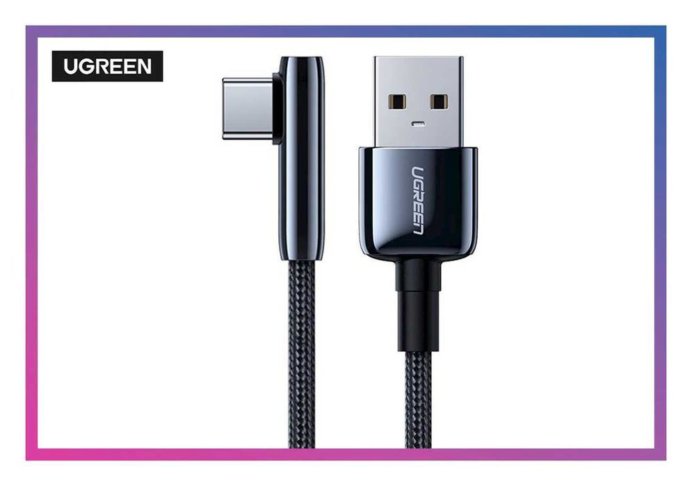 Кабель USB на Type-C 3А Г-подібний кутовий 90° шнур тайп-с UGREEN