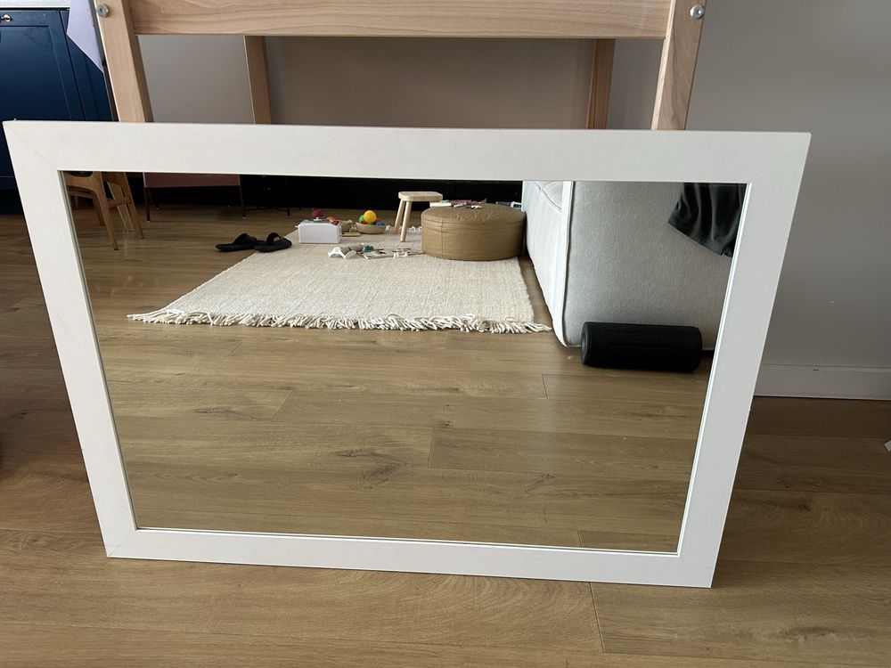 Lustro w ramie 100x70 - kolor bialy
