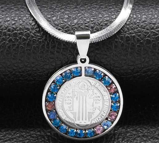 Colar Santo Benedito - medalha religiosa de S Benedict