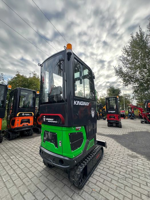 NOWA MINIKOPARKA Cicha 1200kg Kabina 3 łyżki Chłodnia R12K Briggs 15KM