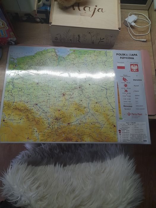 Podkładka na biurko mapa