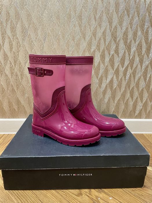 Гумові чоботи/ резиновые сапоги Tommy Hilfiger Translucent