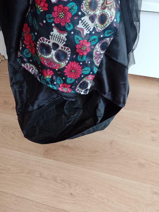 Strój karnawałowy WRÓŻKA CZAROWNICA WIEDŹMA suknia na kole 128/140 (9)