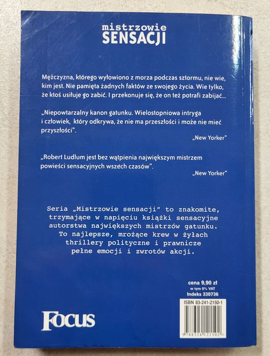 Książka Tożsamość Bournea Robert Ludlum