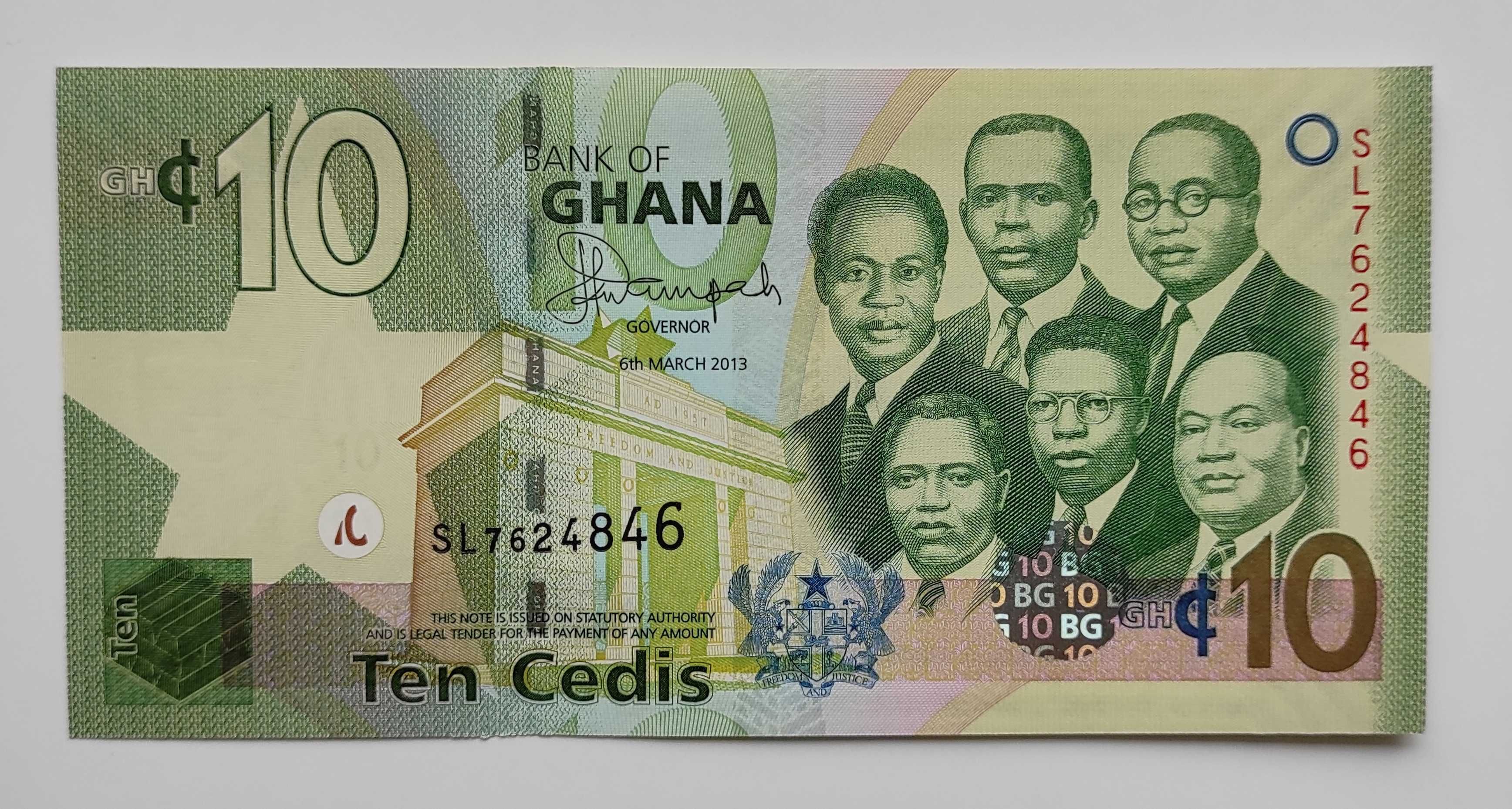 Banknot 10 Cedis Ghana 2007 UNC