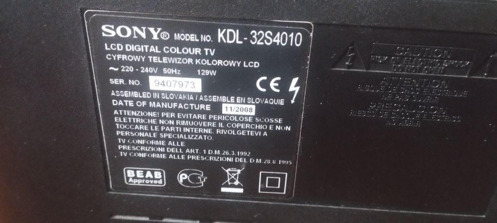 Telewizor sony kdl 32