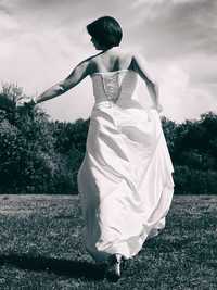 Suknia ślubna Ecru rozmiar 42 178 cm + 5 cm obcas