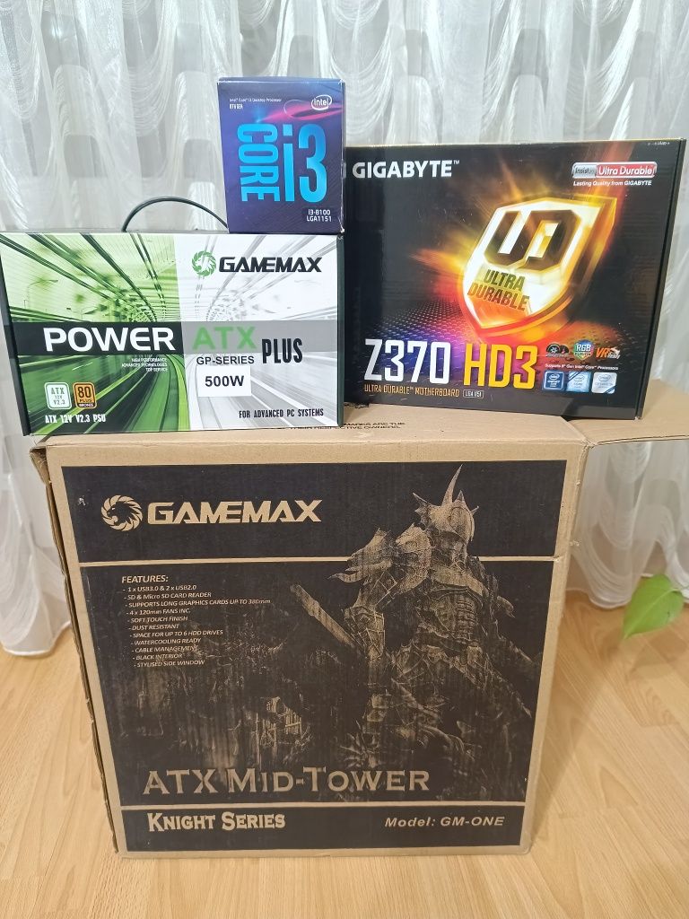Комп'ютер інтел і3 8100 4 ядра/16gb ddr4 озу/ssd 240/плата z370/Бж500в